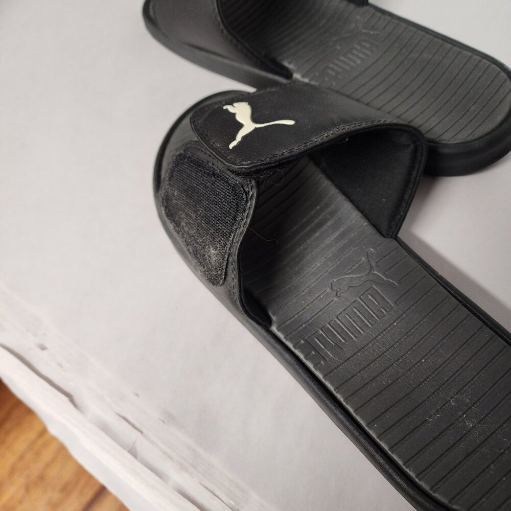 Puma Mens Cool Cat 2.0 black slip on sandals 11 - Picture 3 of 7